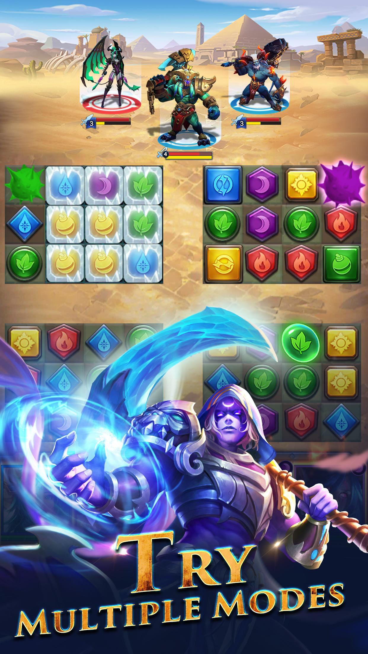 War and Wit: Heroes Match 3 ภาพหน้าจอเกม
