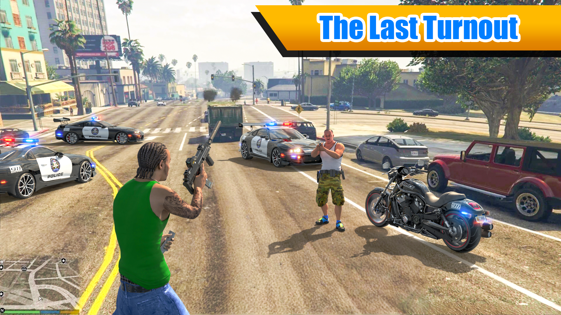 Cuplikan Layar Game Bike Chase 3D Police Car Games