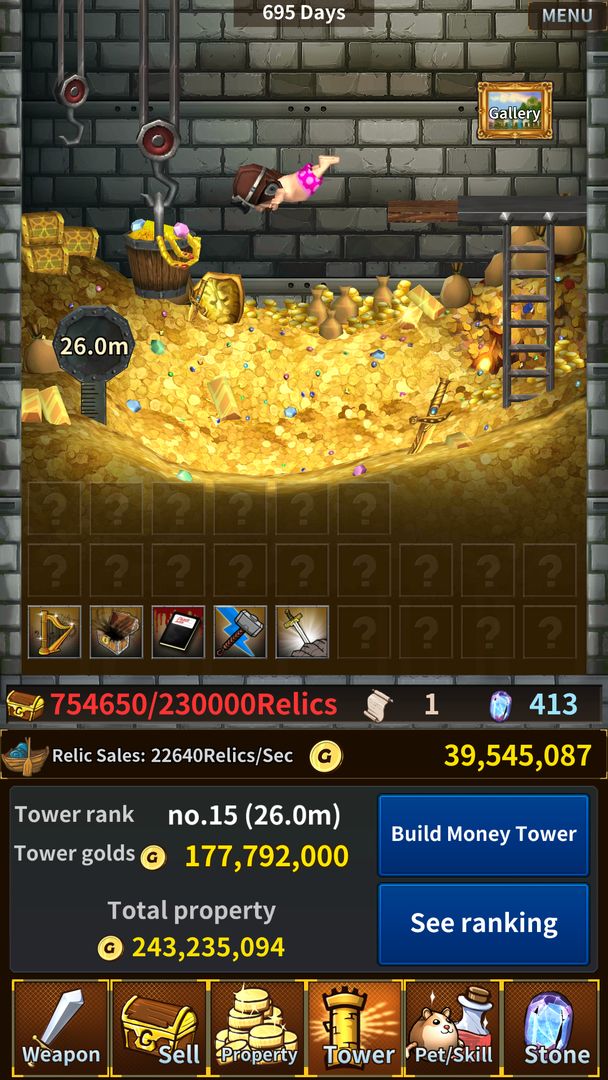 Screenshot of Money Tower Saga (Idle RPG)