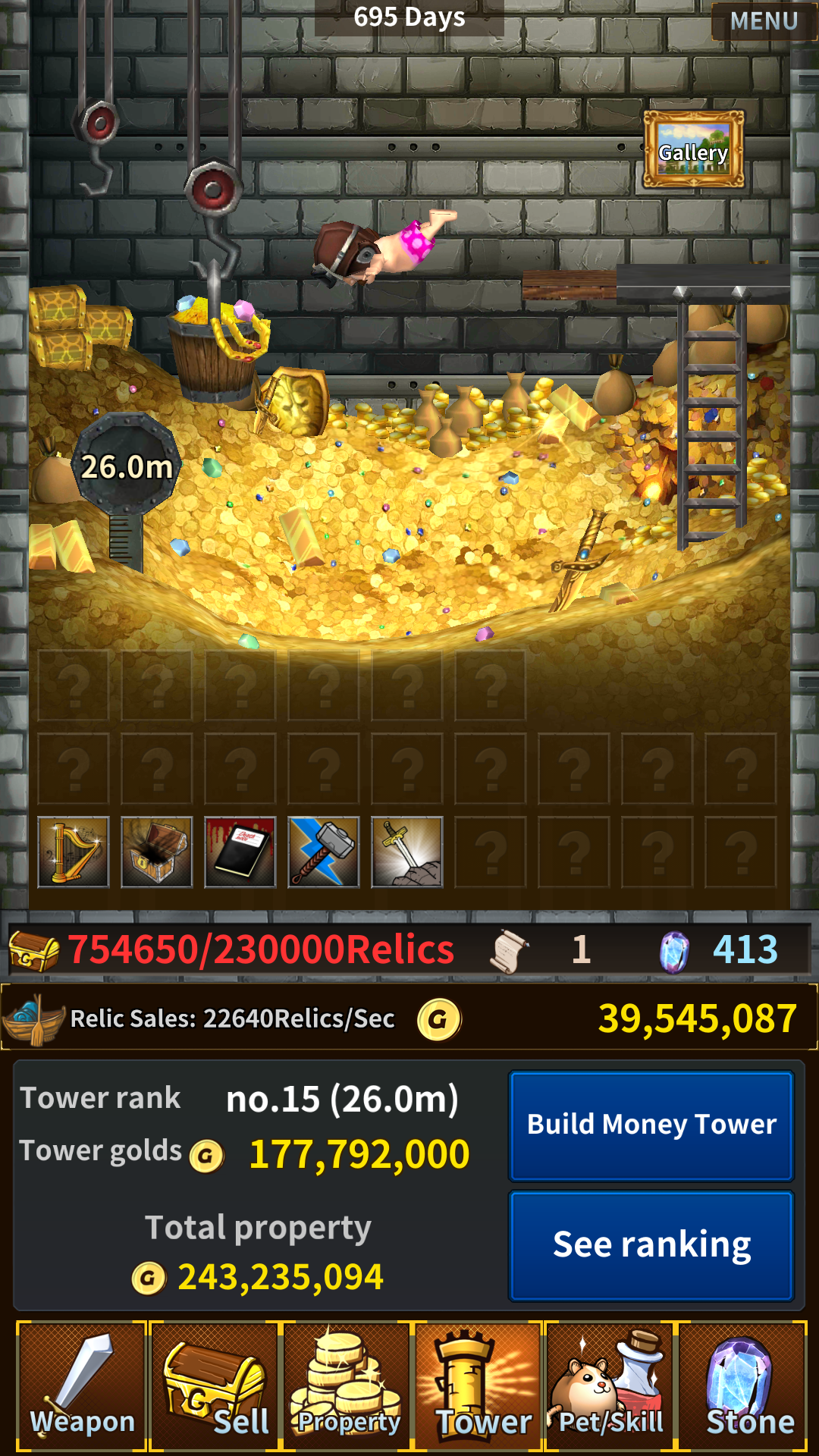 Money Tower Saga (Idle RPG) Game Screenshot