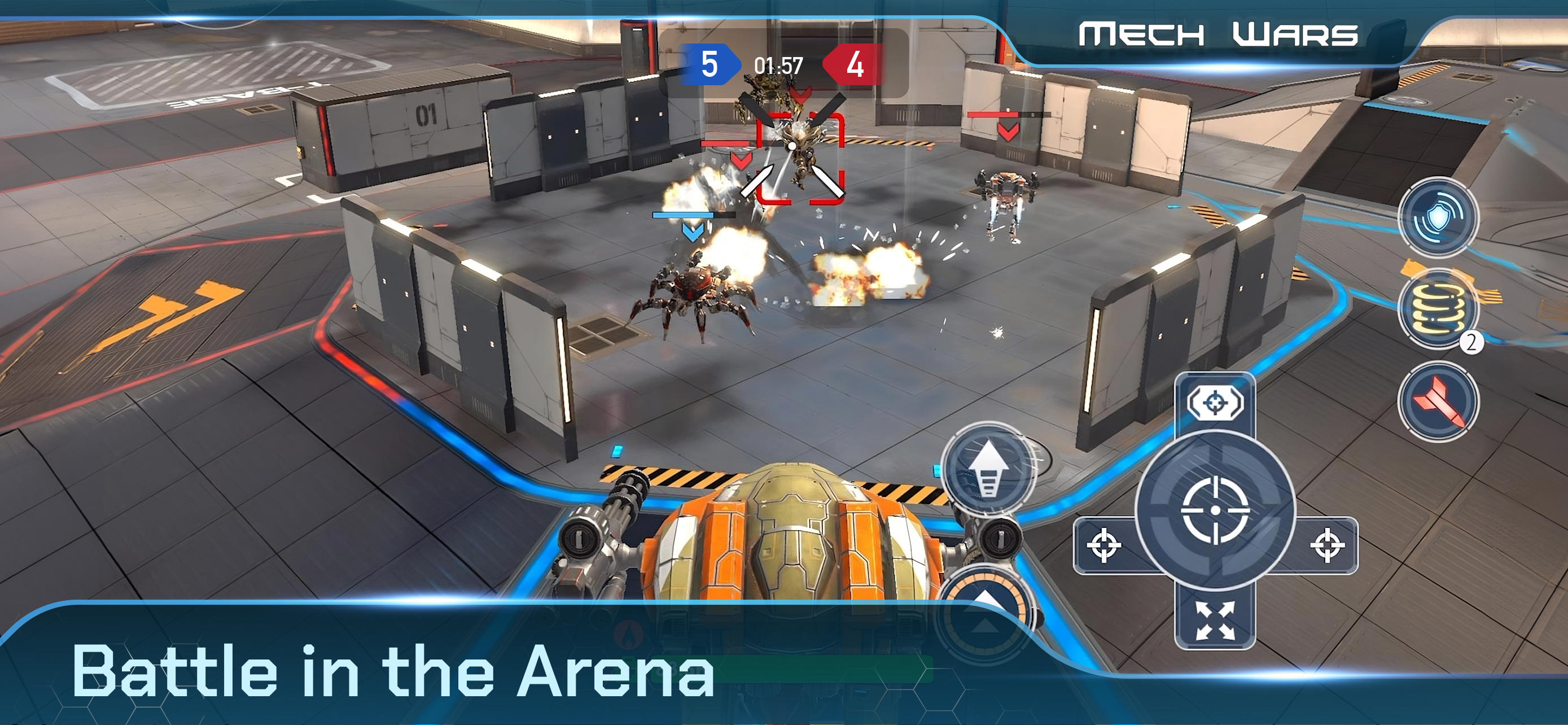 Screenshot 1 of Mech Wars Online การต่อสู้ของหุ่นยนต์ 1.448