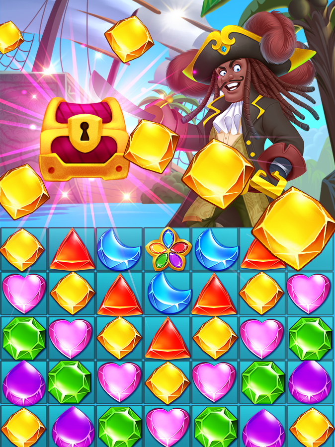 Pirate Bejewel Game Screenshot
