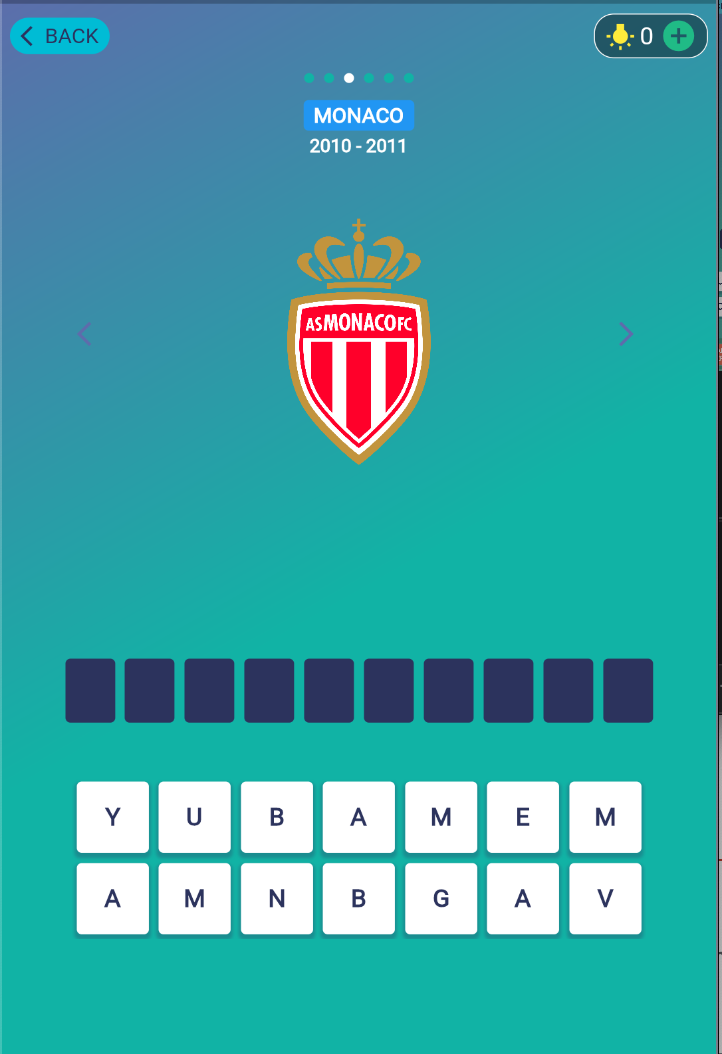 Screenshot of Guess the Player by Club