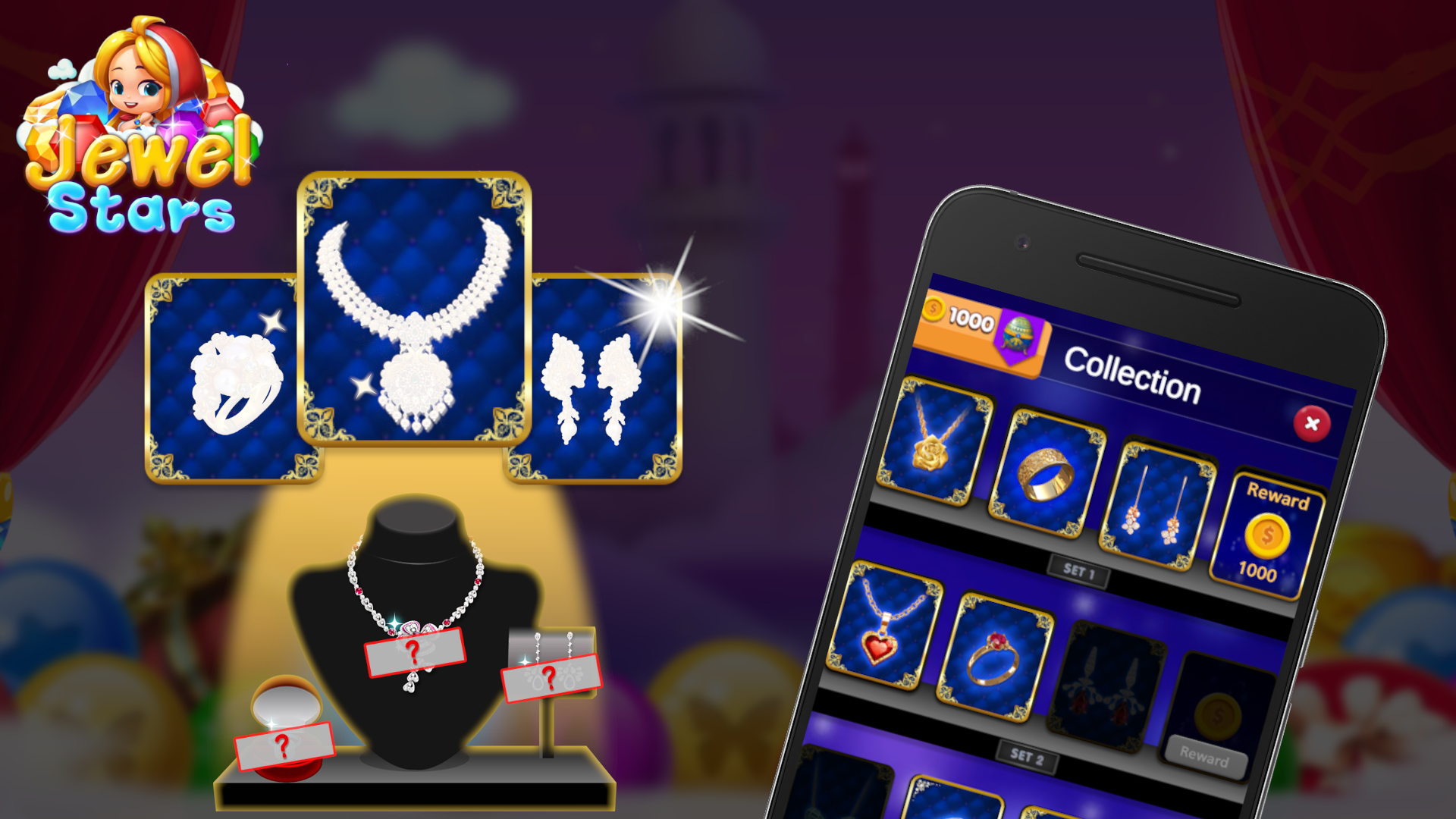 Jewel Stars-Link Puzzle Game Game Screenshot