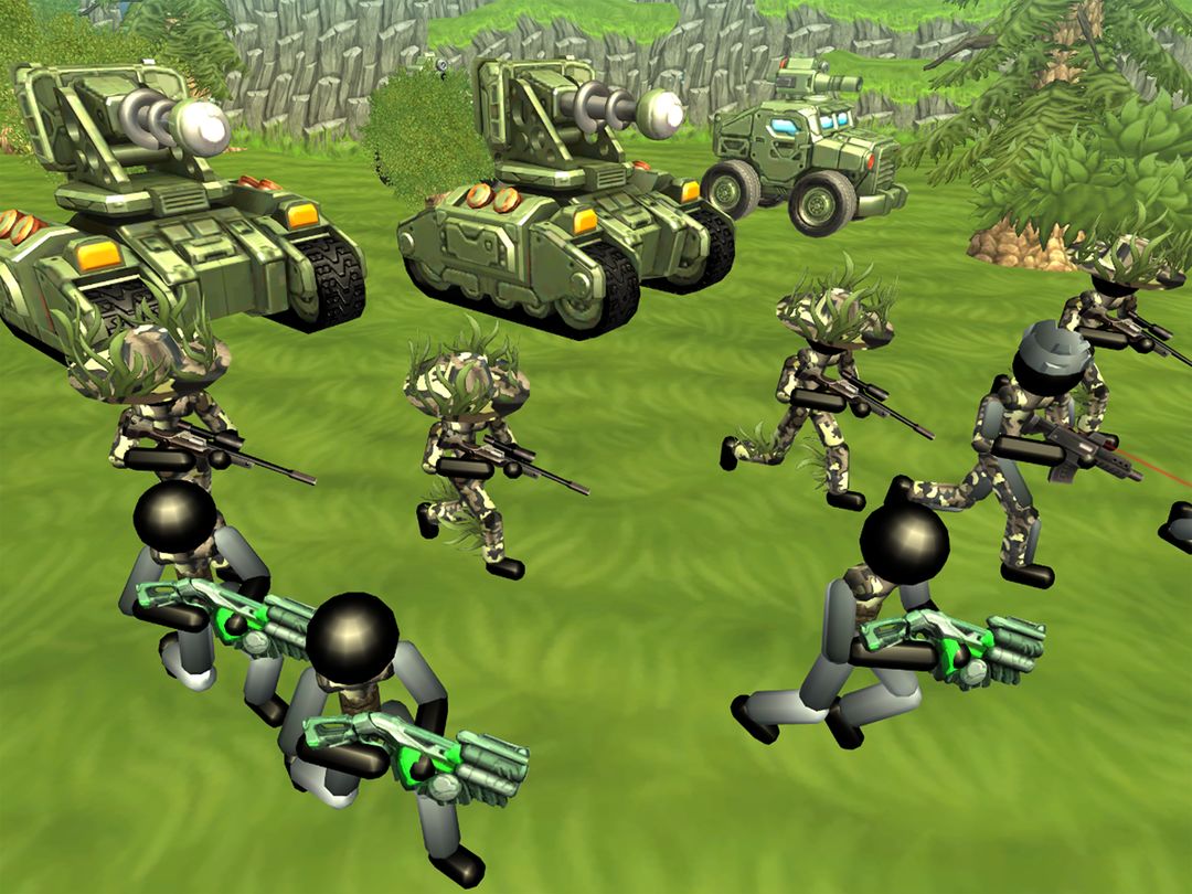 스틱크만 탱크 전투 시뮬레이터 게임 스크린 샷