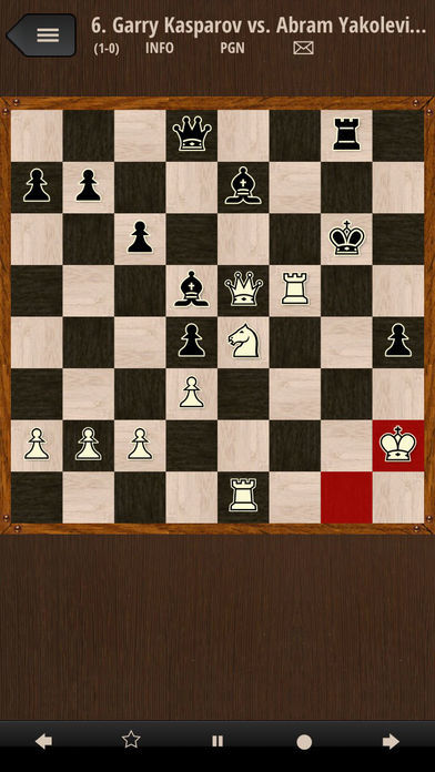 Screenshot of Garry Kasparov's Greatest Chess Games