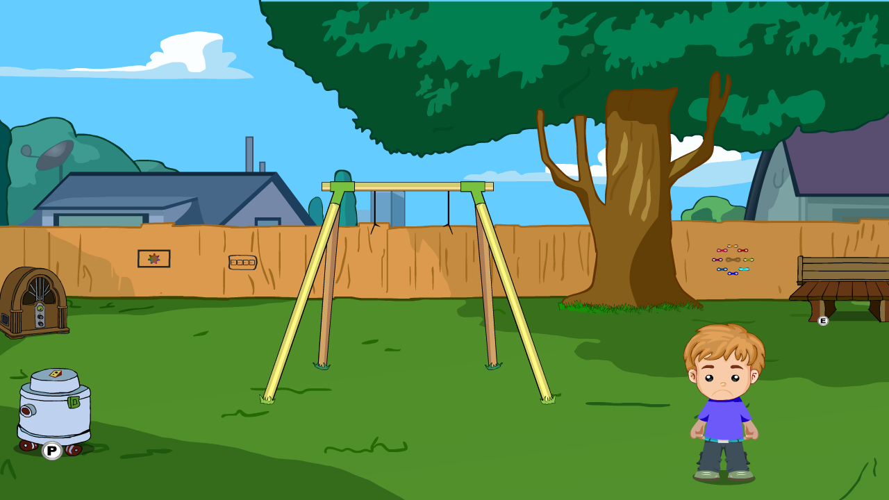 Cute Boy Swing Escape 2 Game Screenshot