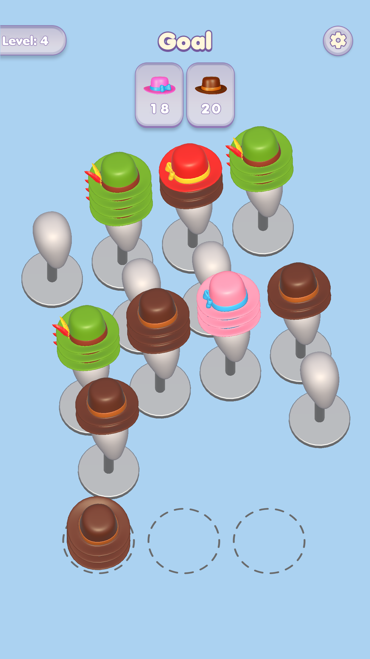Hat Sort Puzzle Game Screenshot
