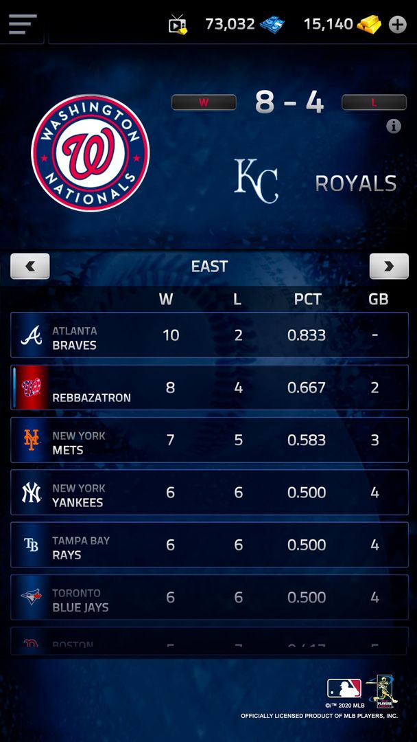 MLB Tap Sports Baseball 2020 screenshot game