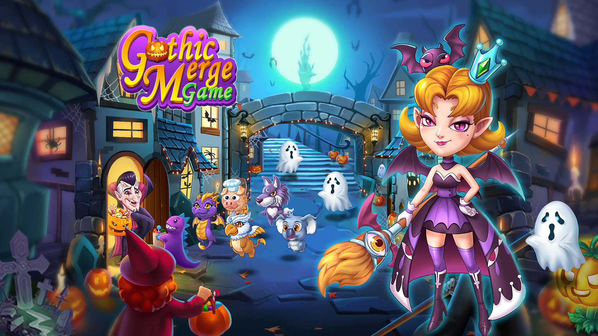 Скриншот игры Gothic Merge Game: Ghost Town