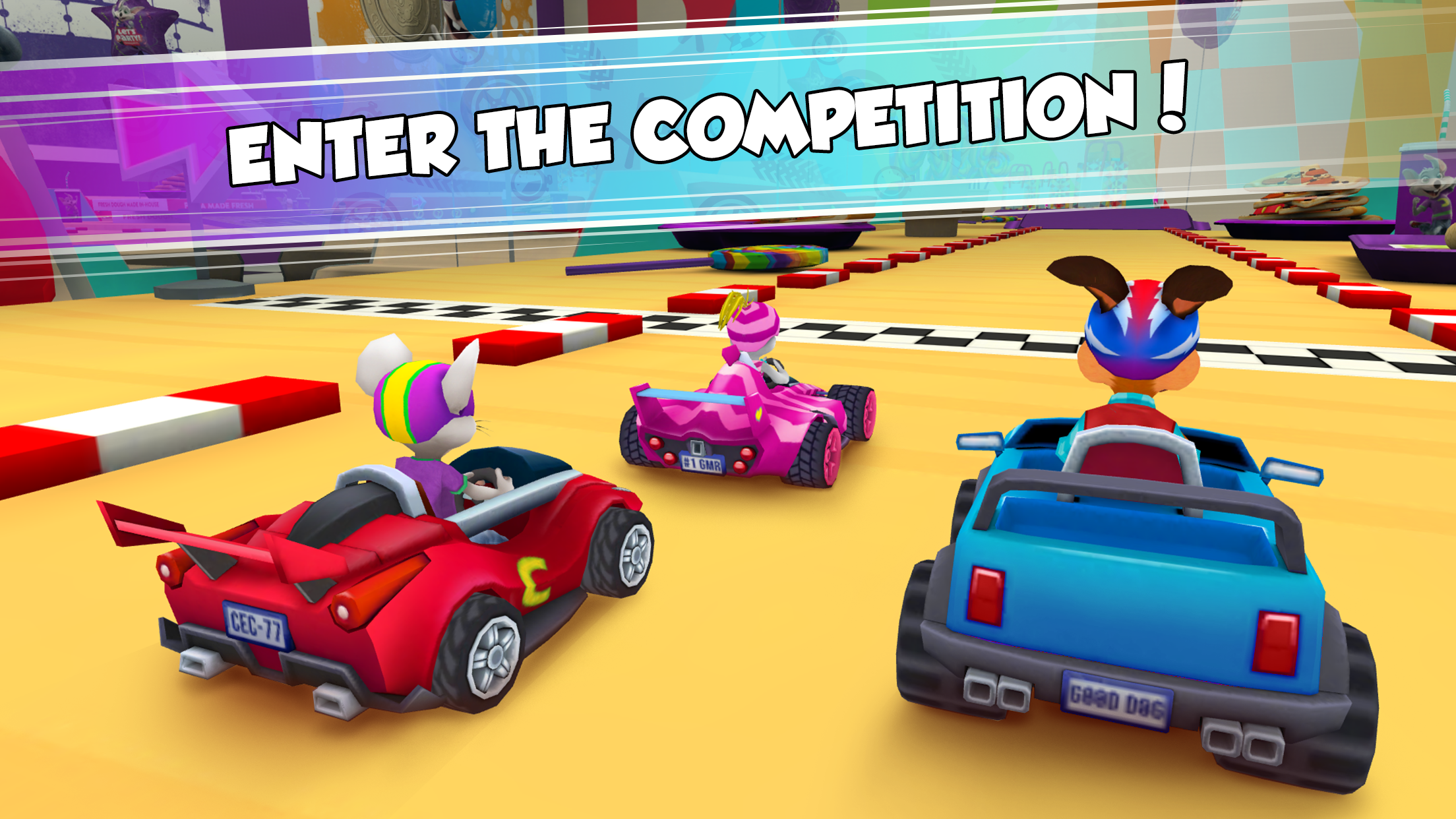 Screenshot of Chuck E. Cheese's Racing World