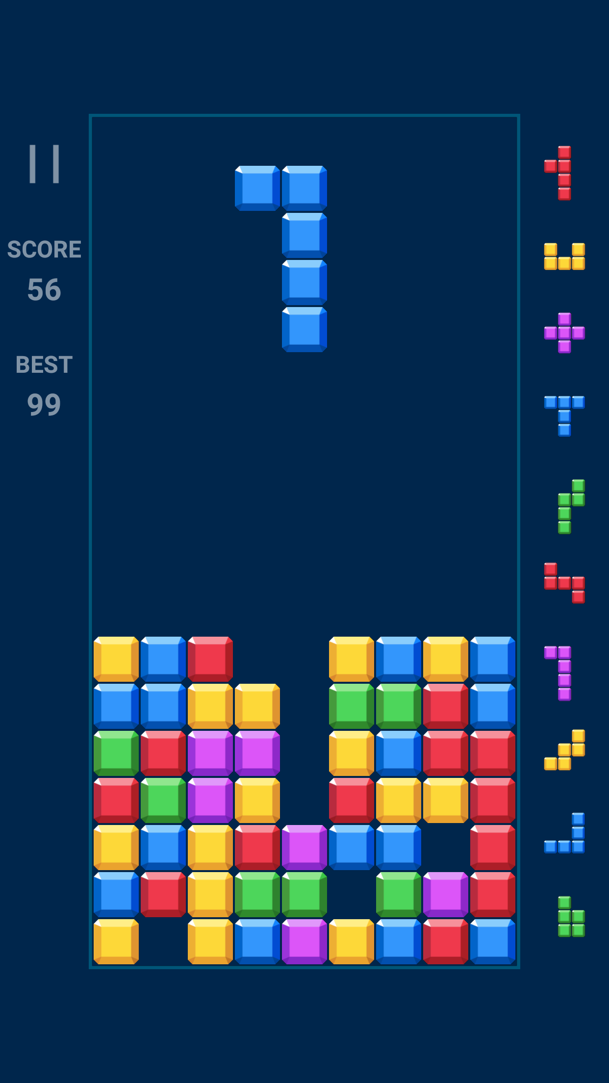 Cuplikan Layar Game offline block puzzle