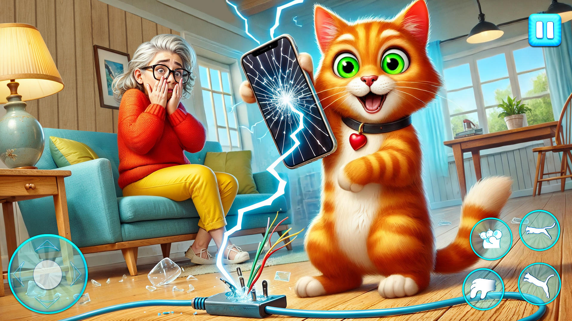 Angry Gran Vs Pet Cat Sim Game Game Screenshot