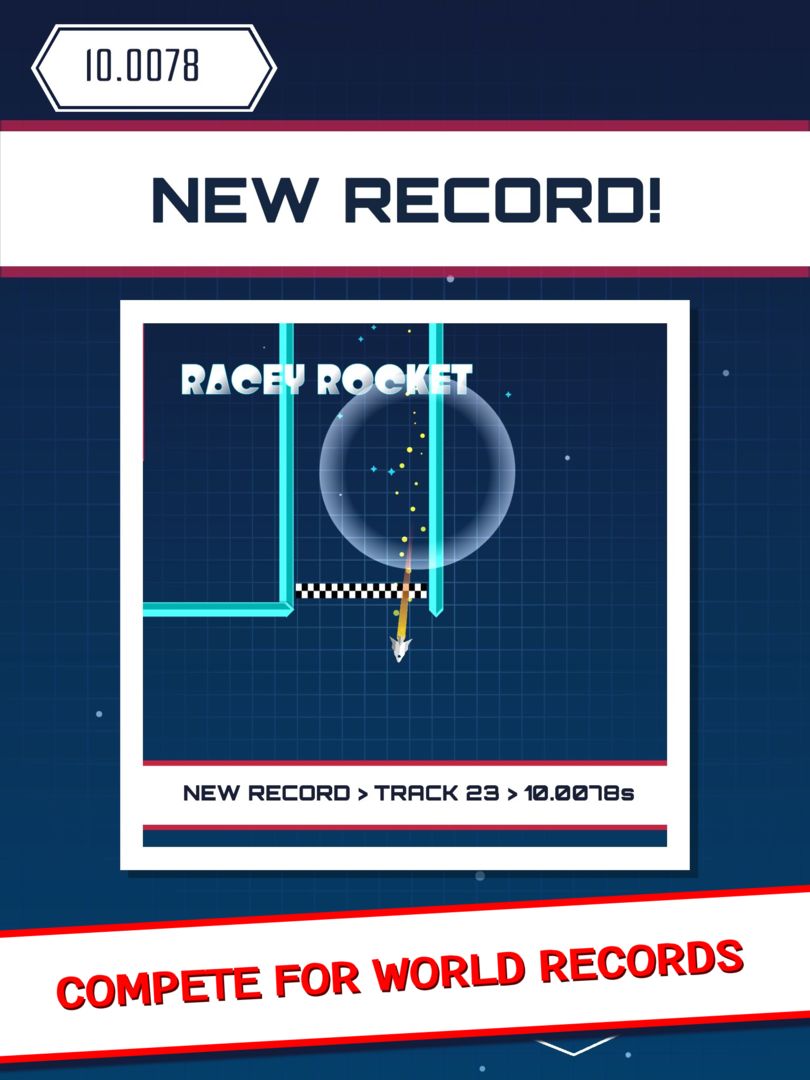 Screenshot of Racey Rocket: Arcade Space Rac