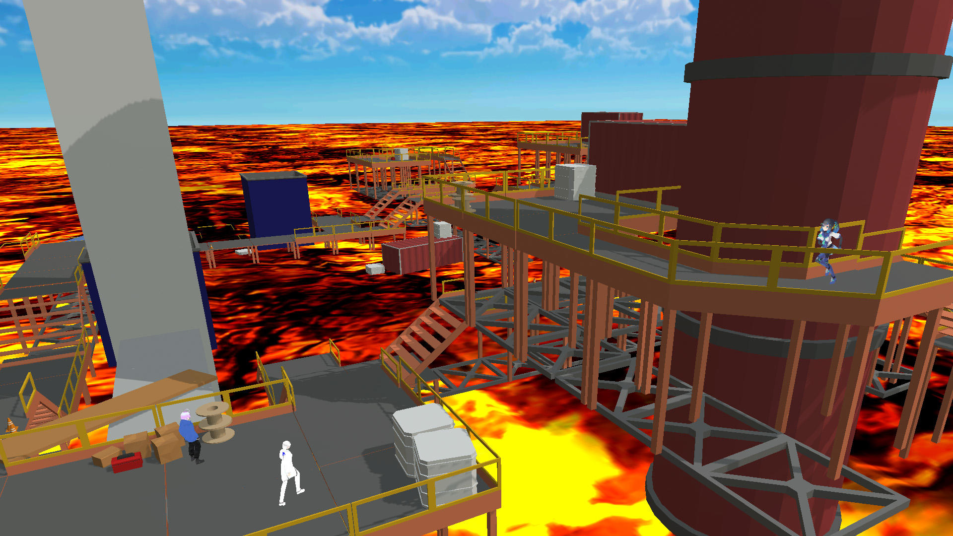 Screenshot of The floor is lava game parkour