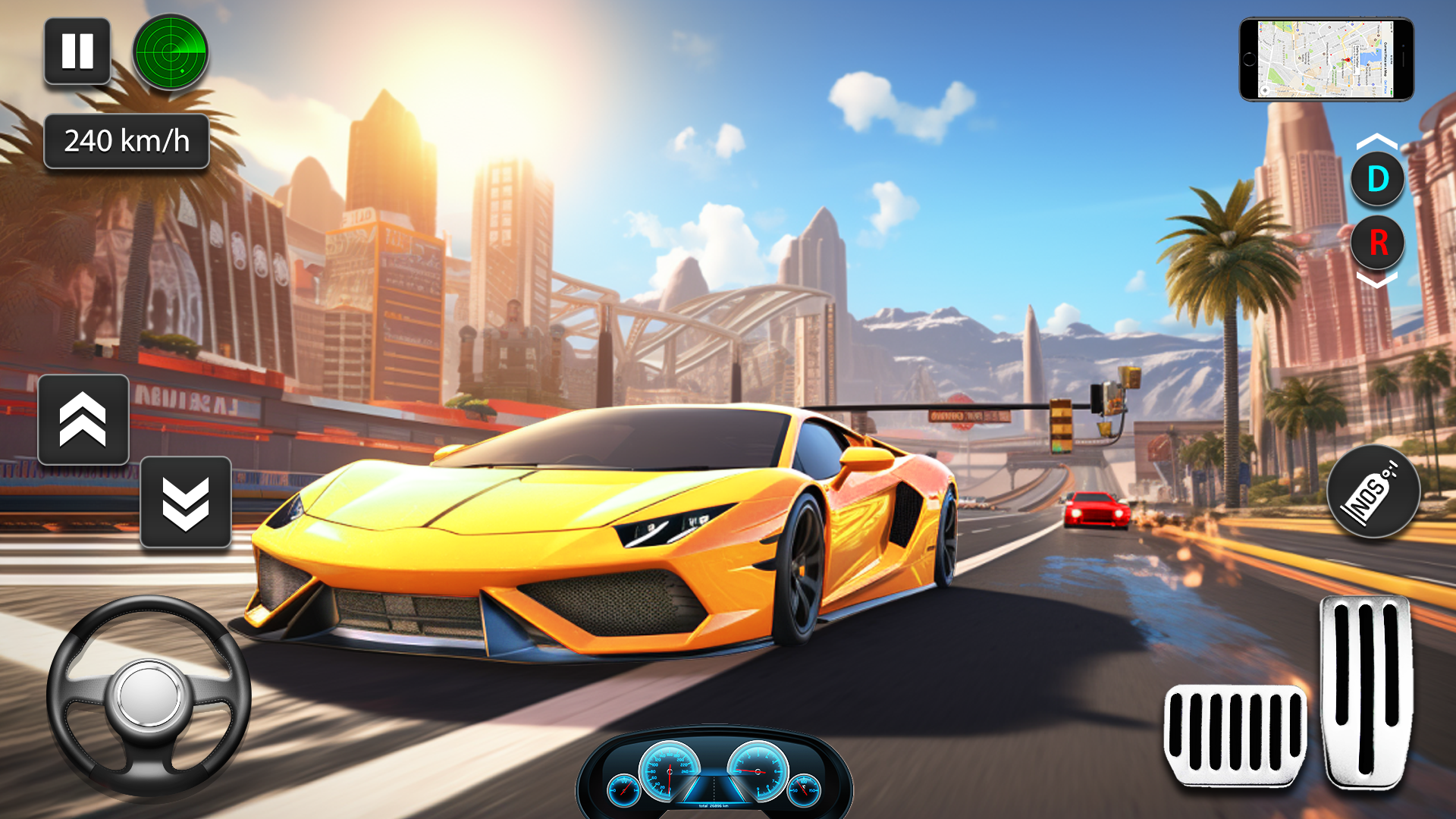 Jugando Juegos de Carros - Impossible Stunt Car Tracks 3D 