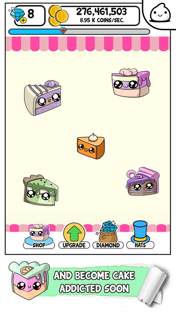 Cakes Evolution - Idle Cute Clicker Game Kawaii 게임 스크린 샷
