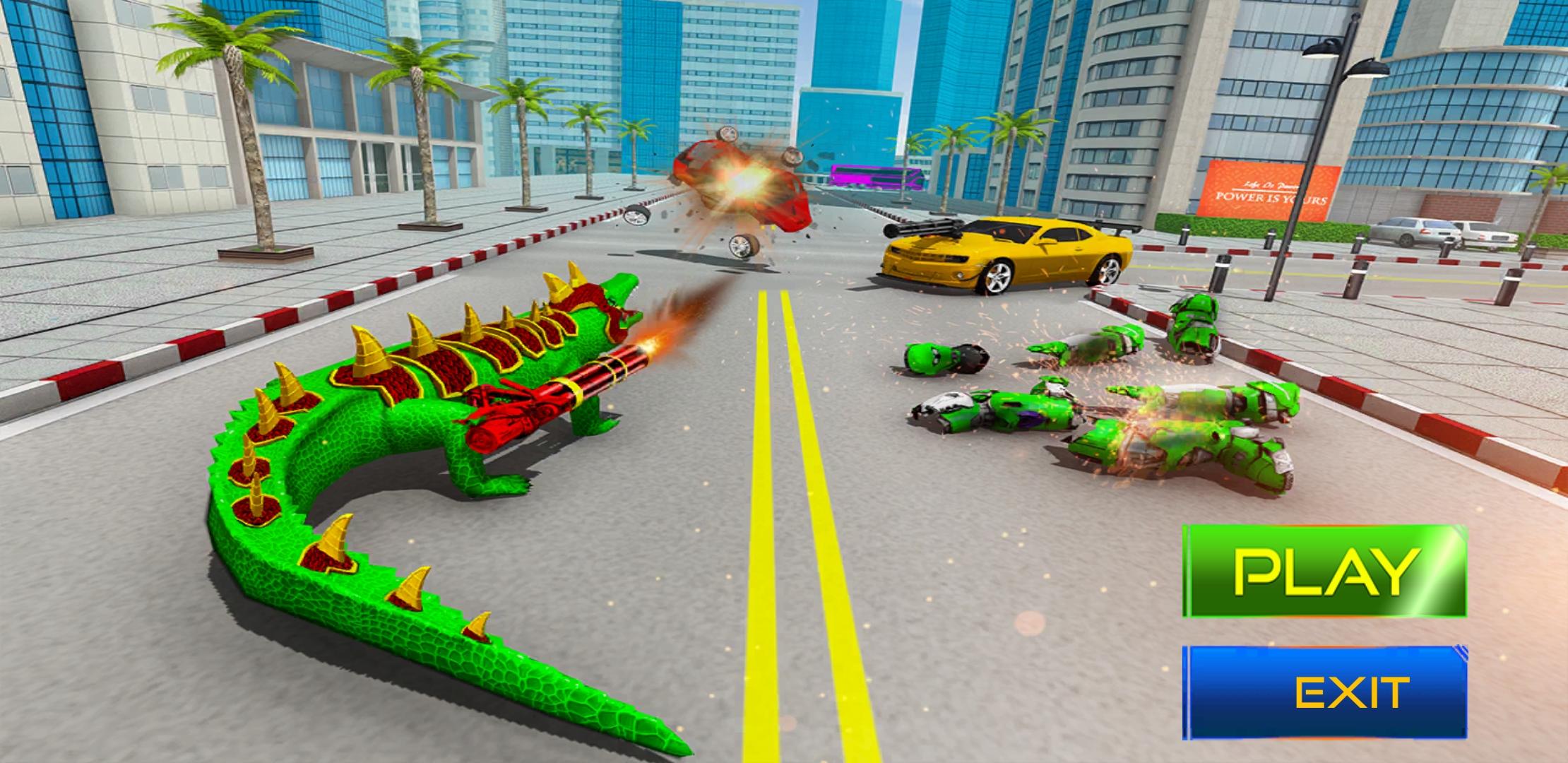 Crocodile Robot 3D Game Screenshot