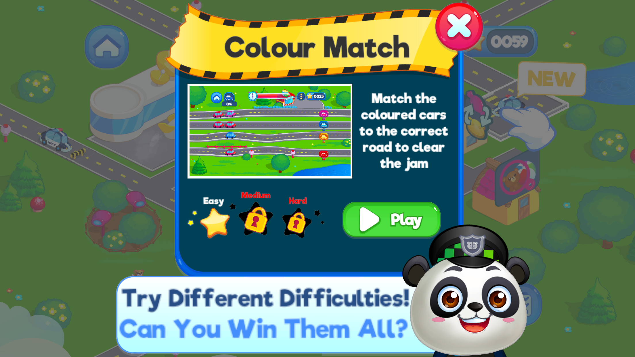 Panda Panda Police screenshot game