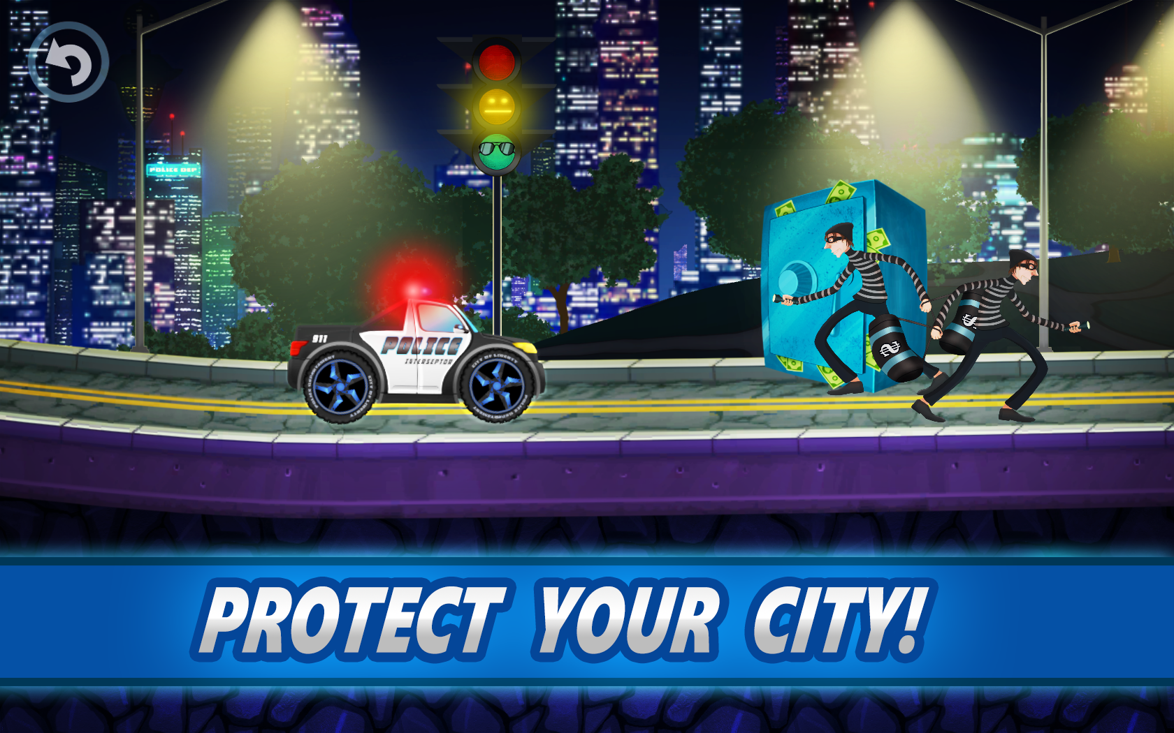 Police car racing for kids Game Screenshot