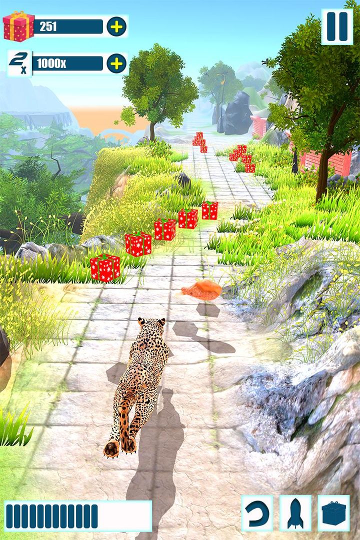 Leopard Survival:Endless Cheetah rush Animal Game 게임 스크린 샷