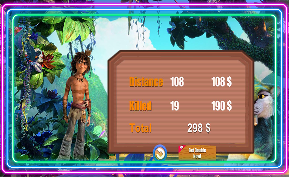 Скриншот игры The Croods Fighting Game