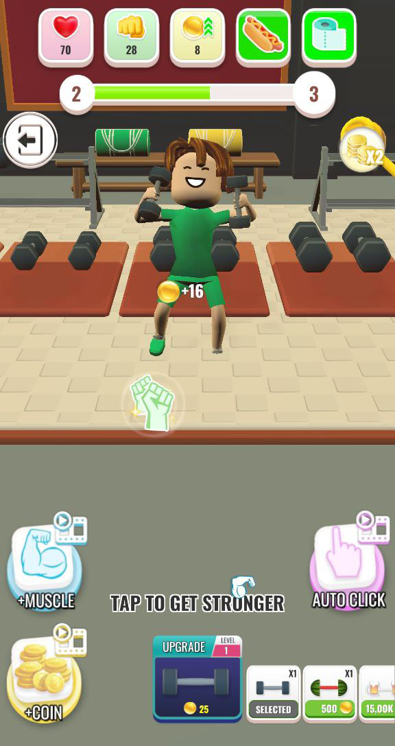 Roblock Gym Clicker Lifting mobile android iOS apk download for