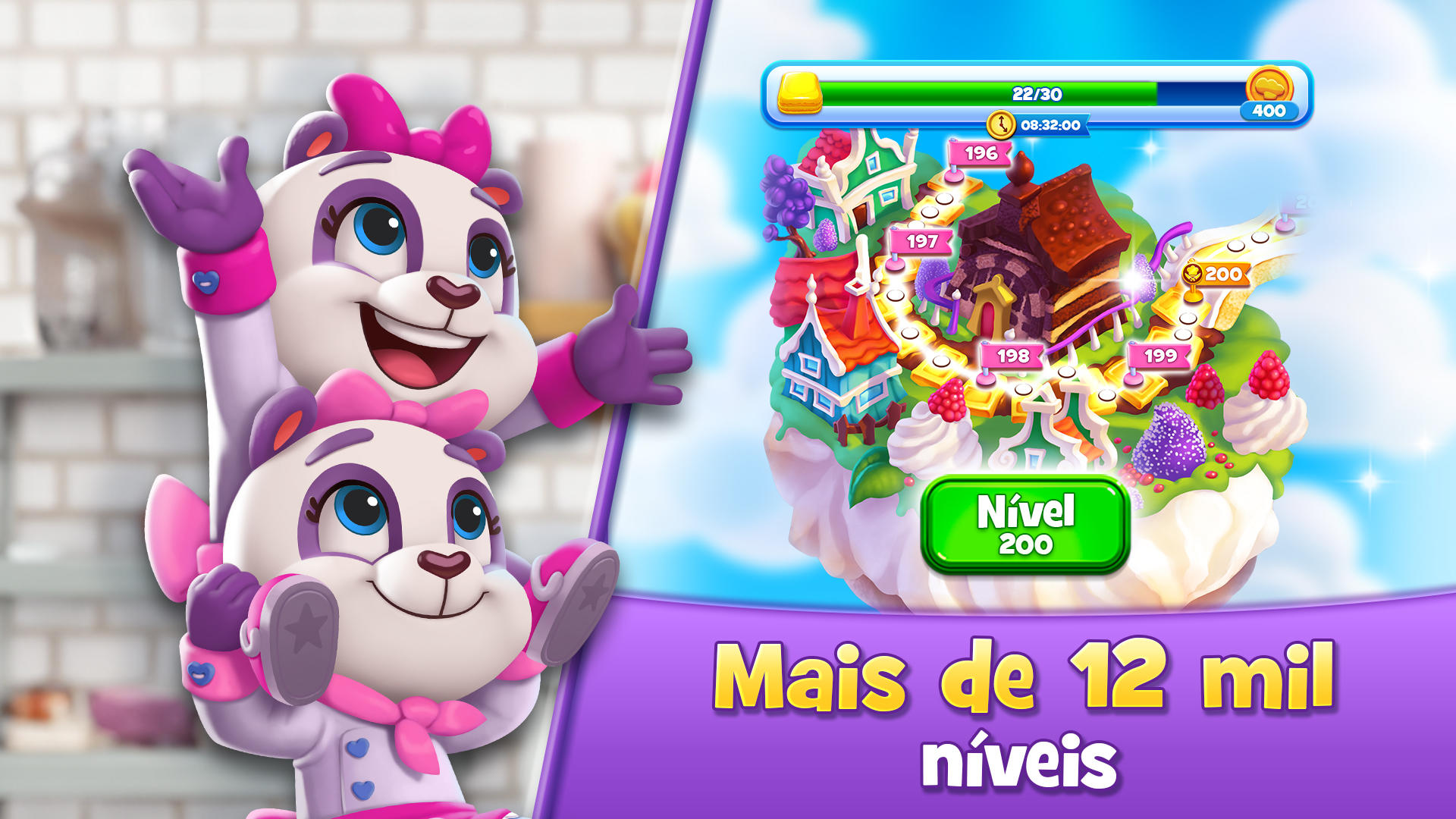 Captura de Tela do Jogo Cookie Jam: jogo de combinar 3