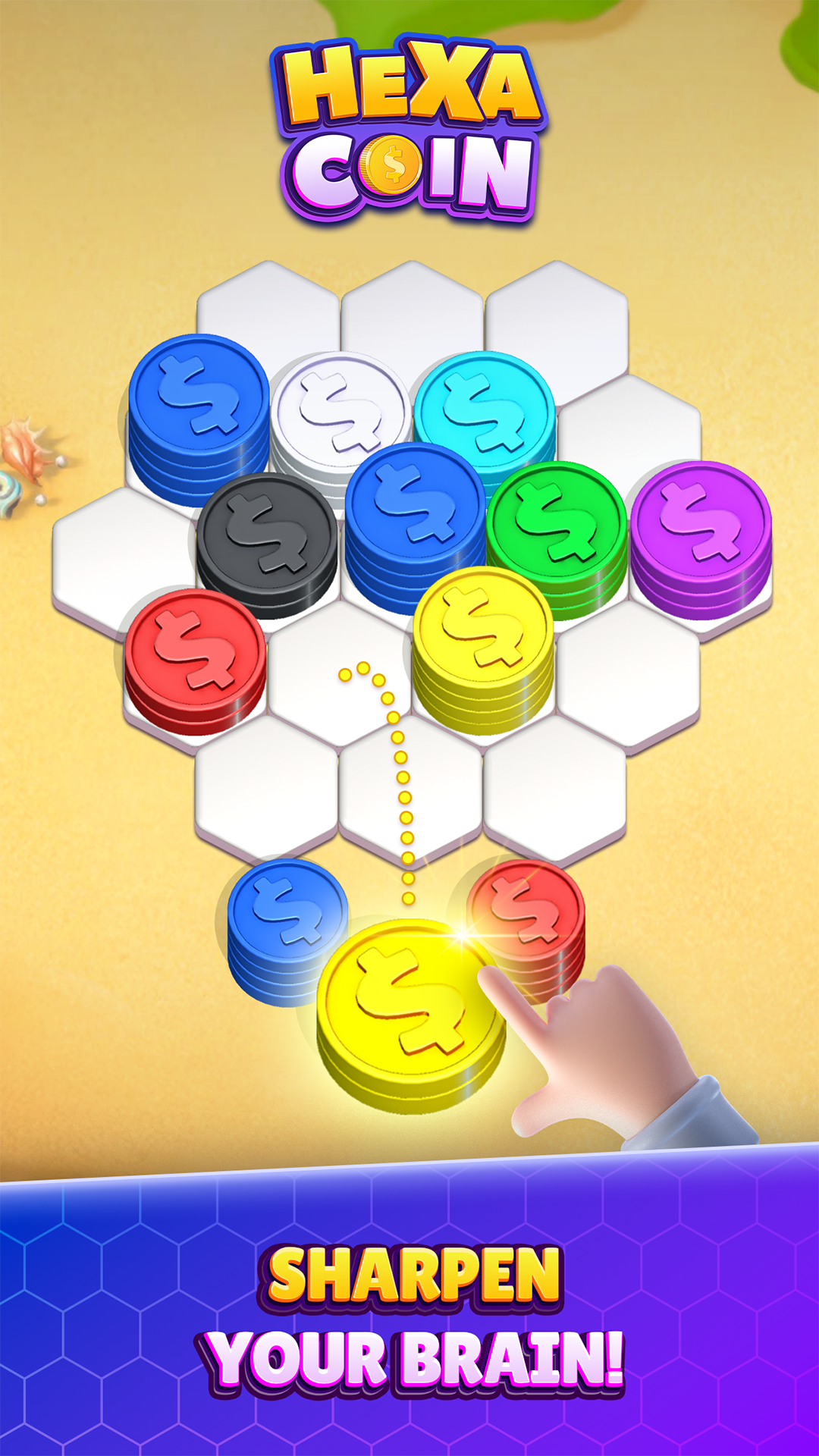 Скриншот игры Hexa Coin