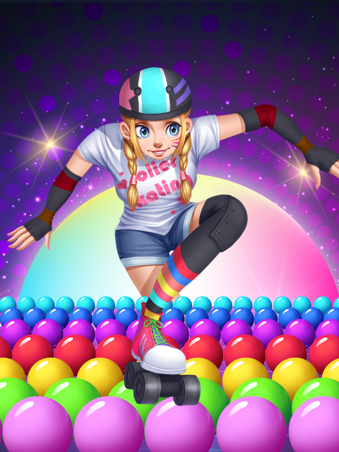 Bubble Shooter Roller Skating ภาพหน้าจอเกม
