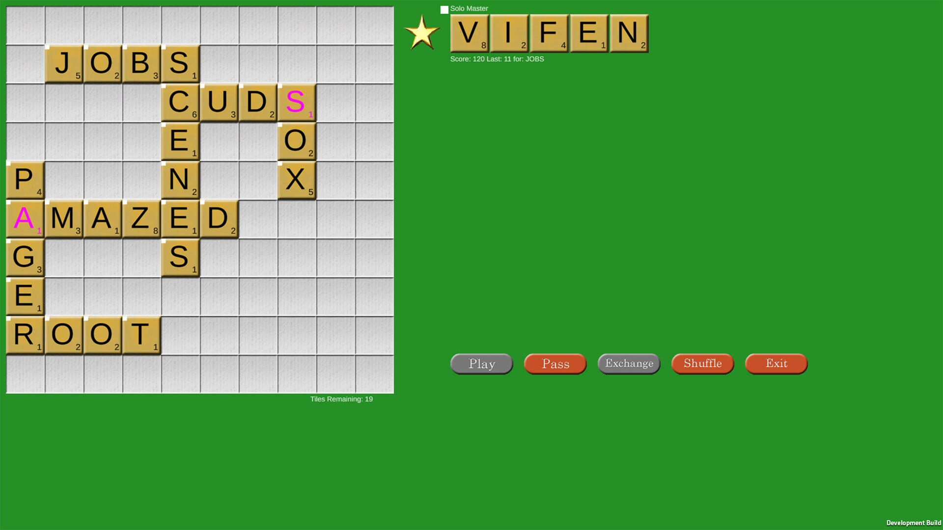 Wordsock Classic Game Screenshot