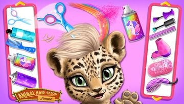 Jungle Animal Hair Salon Game Screenshot