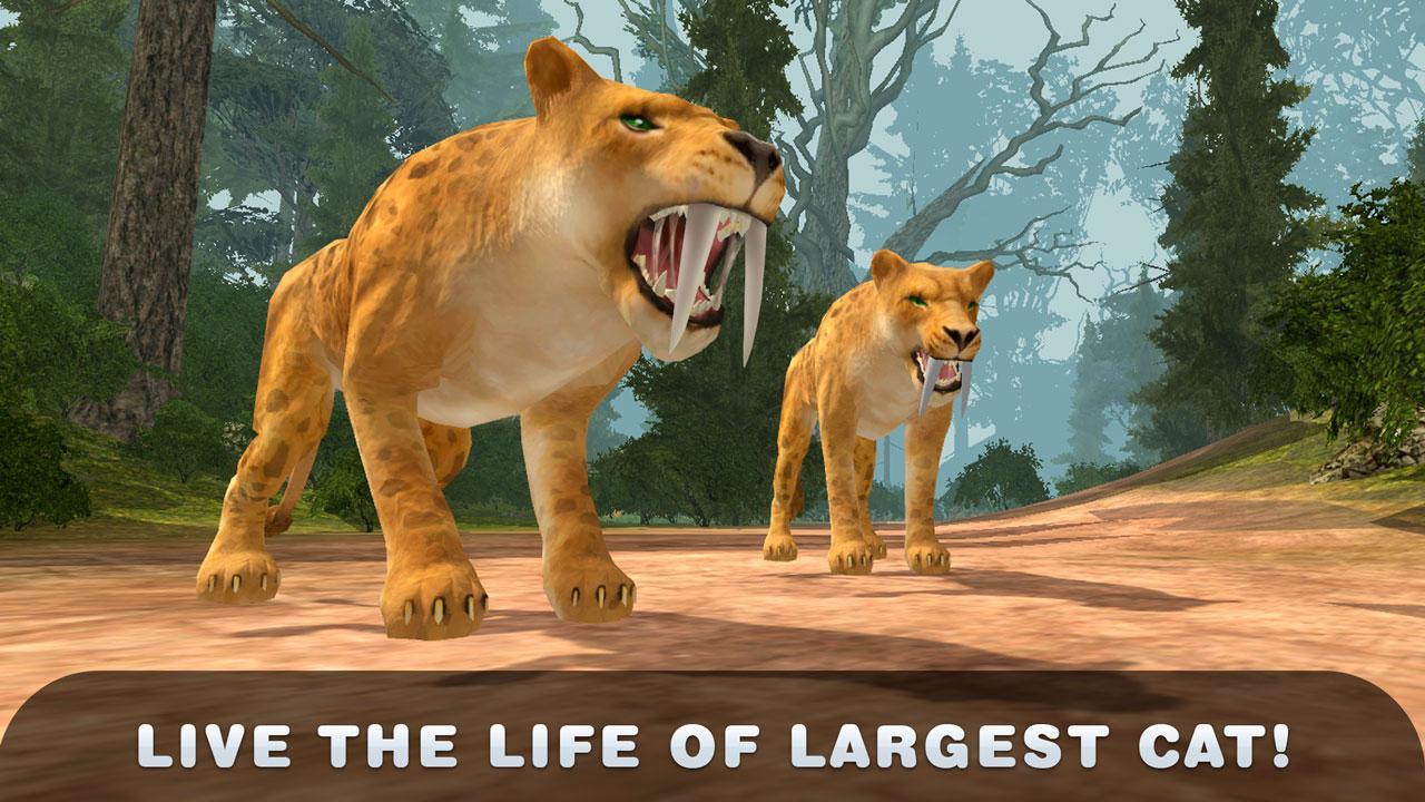 Screenshot 1 of Sabertooth Tiger 3D ၏ဘဝ 1.4.1