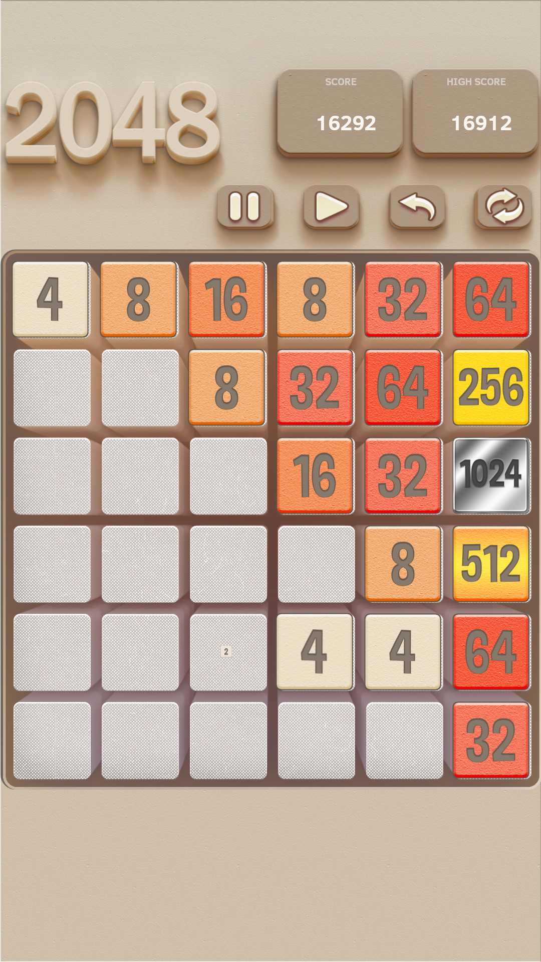 2048 Game Screenshot