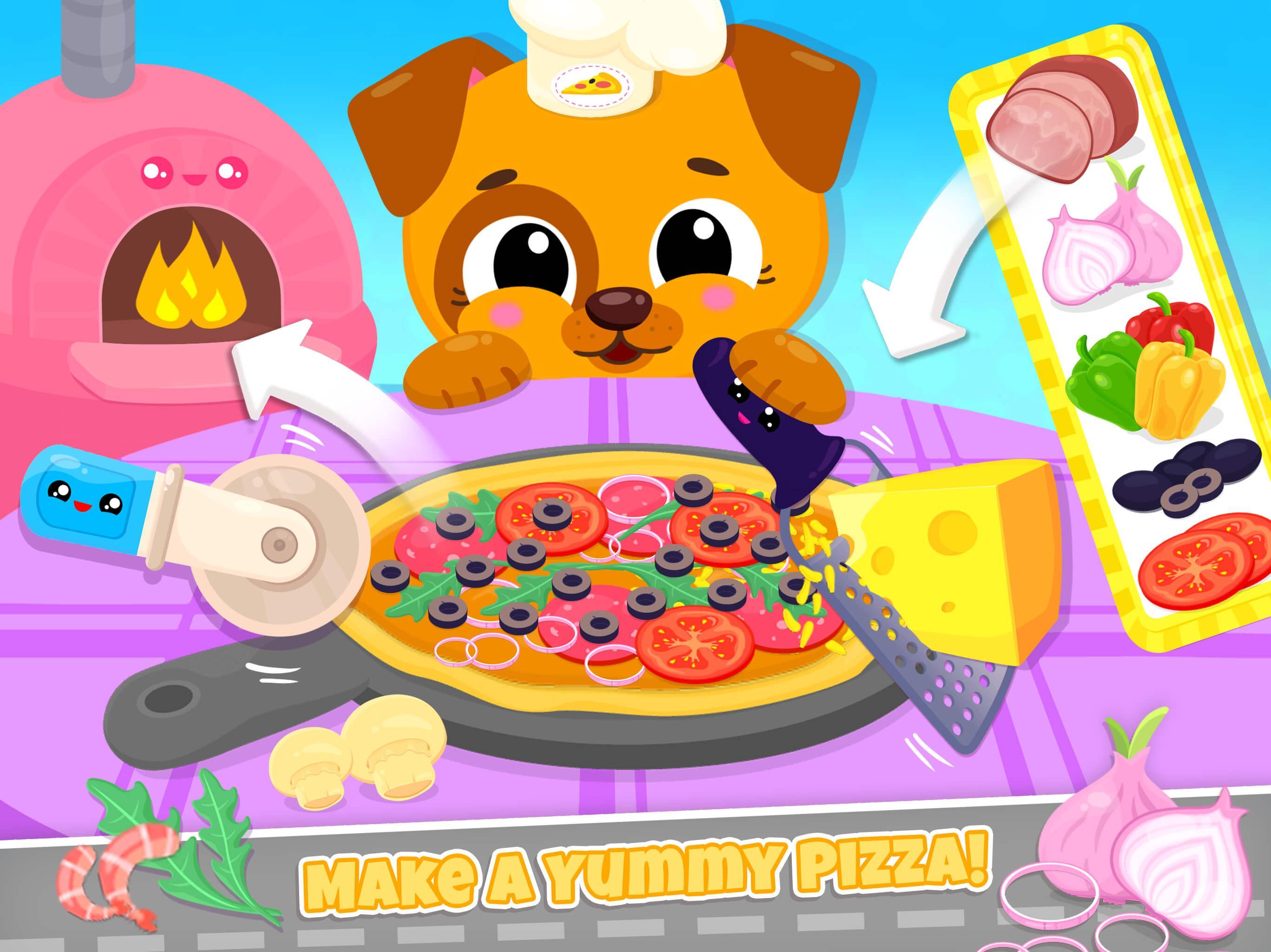 Cute & Tiny Food Trucks - Cooking with Baby Pets Game Screenshot