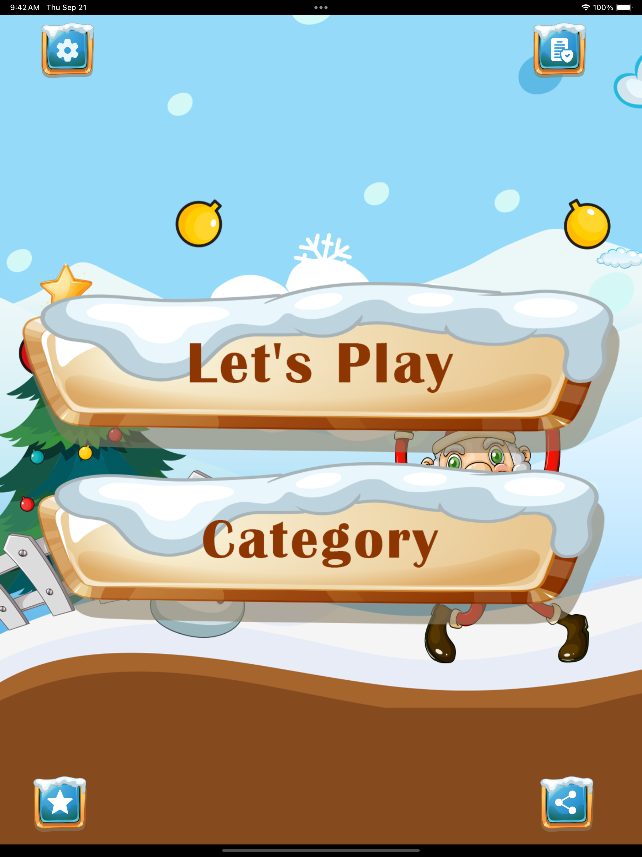 Merry Christmas Sliding Puzzle screenshot game