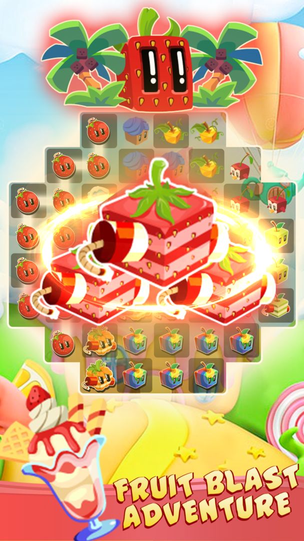 Screenshot of Juice cube: Match 3 Fruit Game
