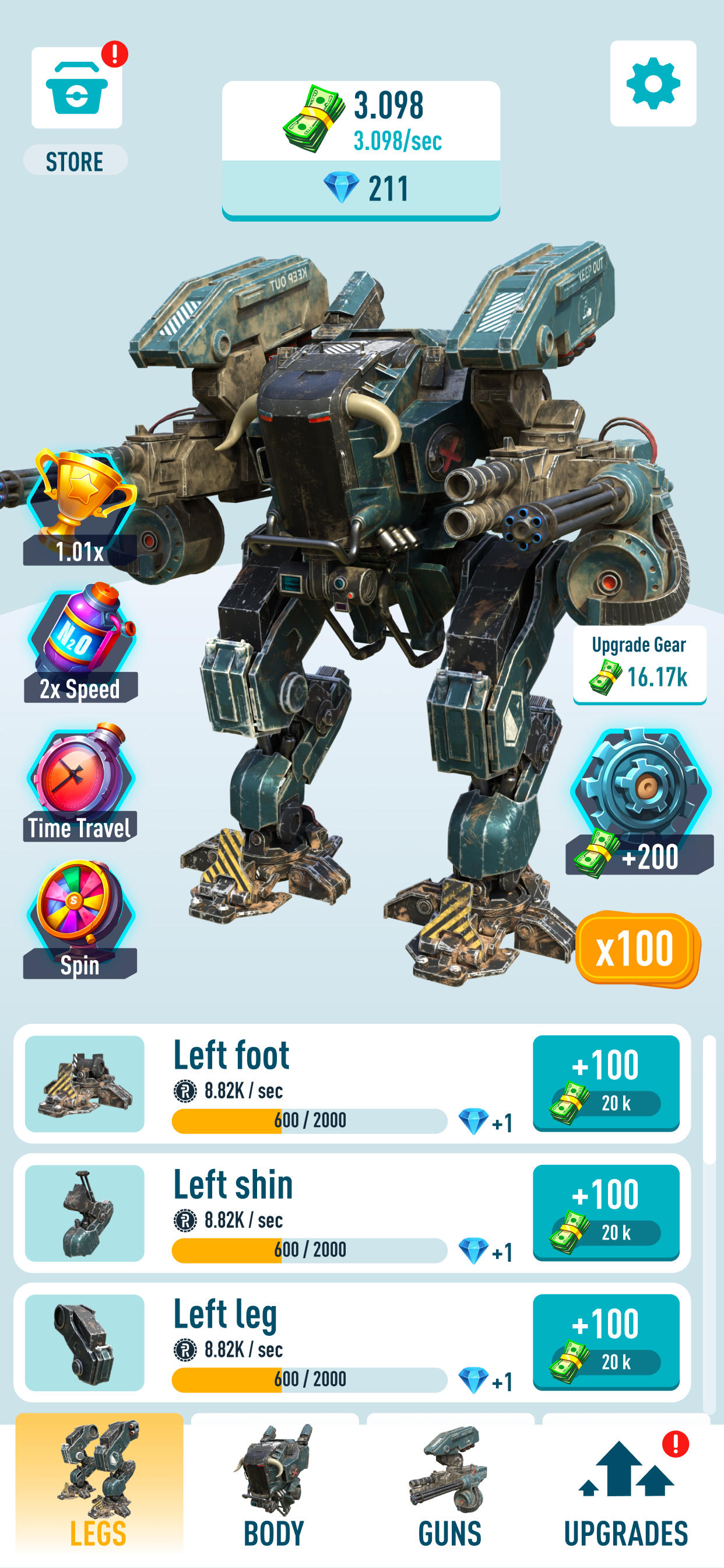 Скриншот игры Idle Armored robots — war game