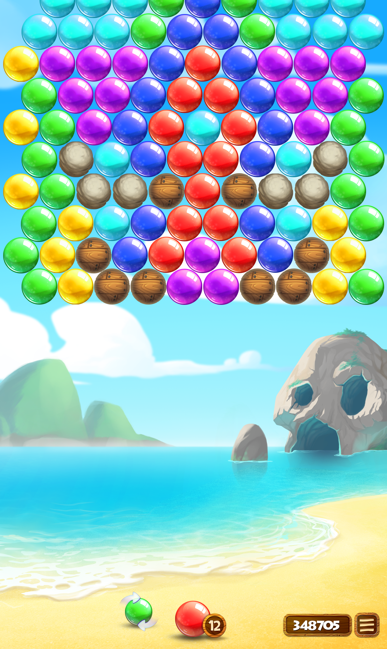 Bubble Beach Game Screenshot
