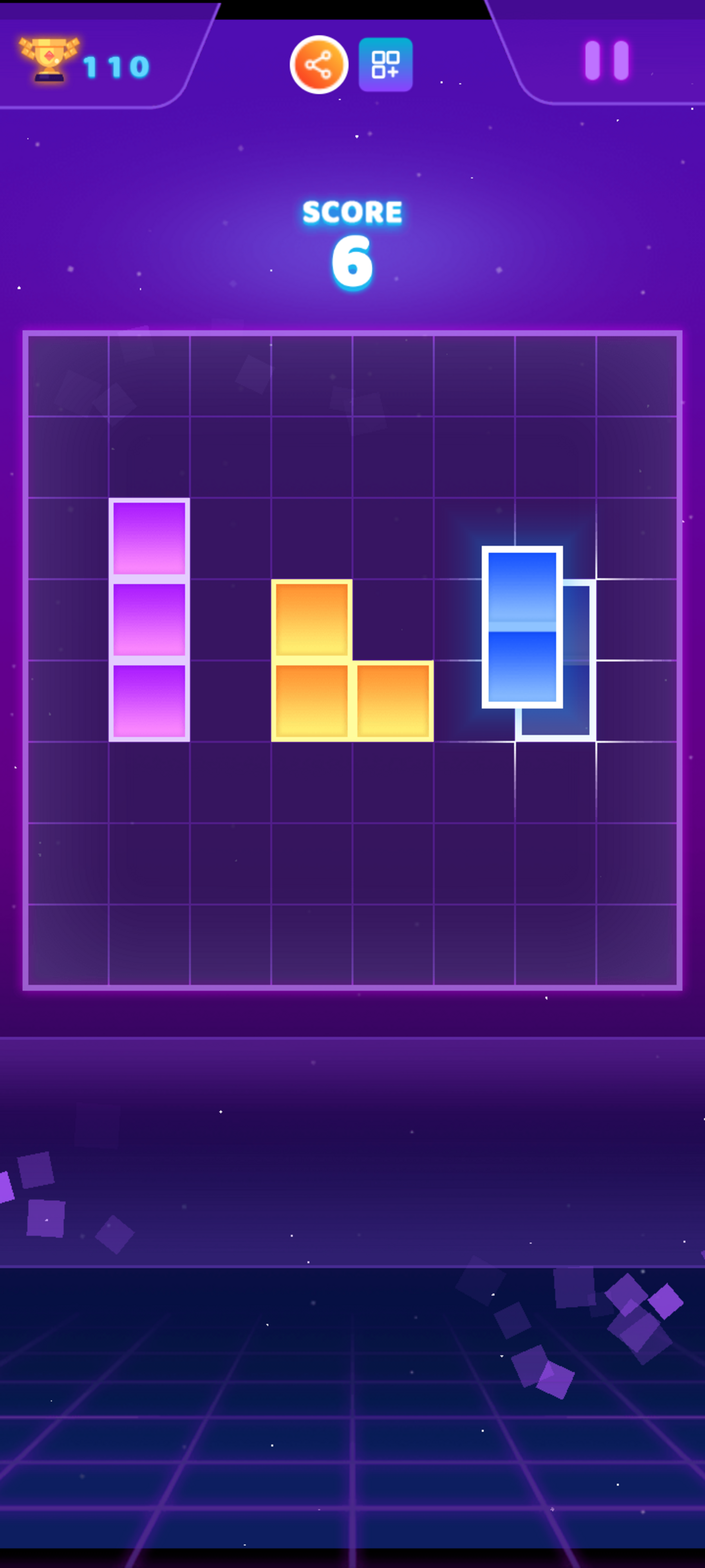 Neon Tetra Block Game Screenshot