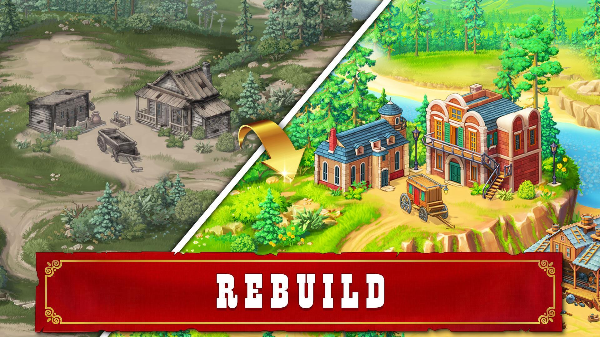 Jewels of the Wild West: Match gems & restore town ภาพหน้าจอเกม