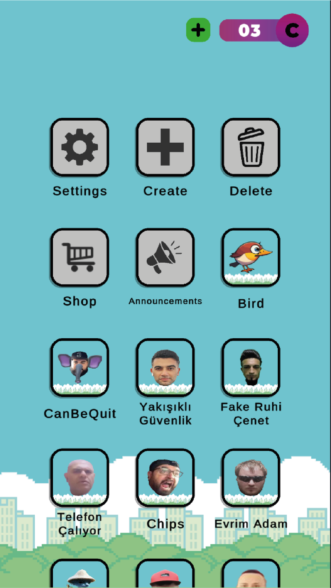 Create Bird ภาพหน้าจอเกม