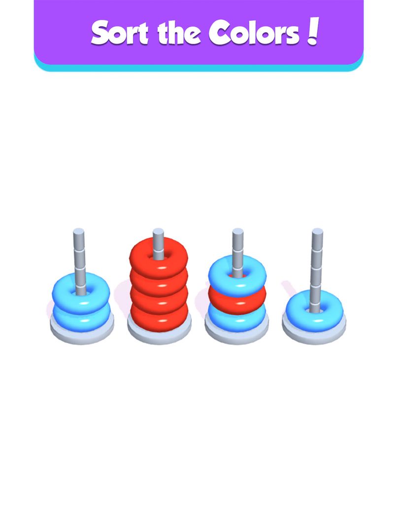 Screenshot of Hoop Stack - Color Puzzle Game