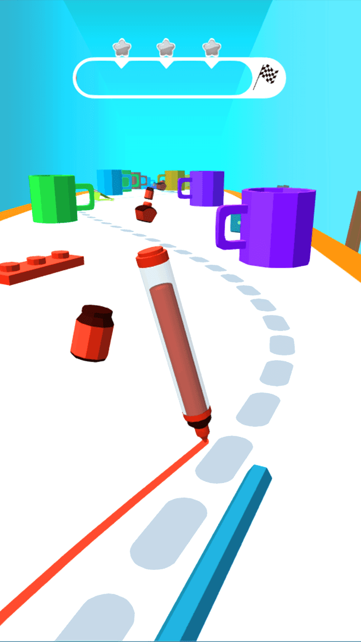 Run Race Pen 3D Game Screenshot