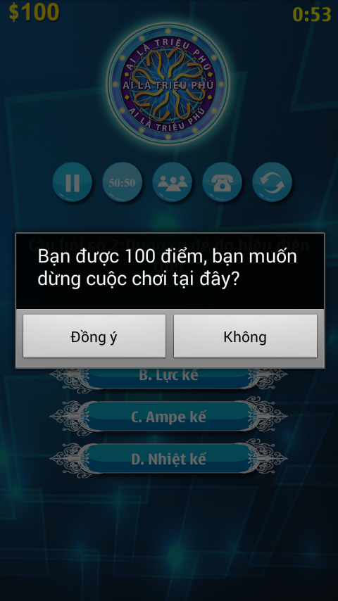 Ai Là Triệu Phú 2016 ภาพหน้าจอเกม