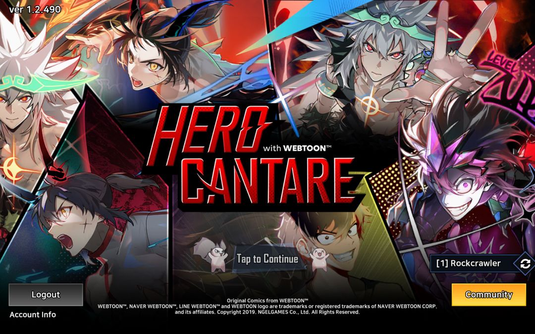 Screenshot of Hero Cantare with WEBTOON™