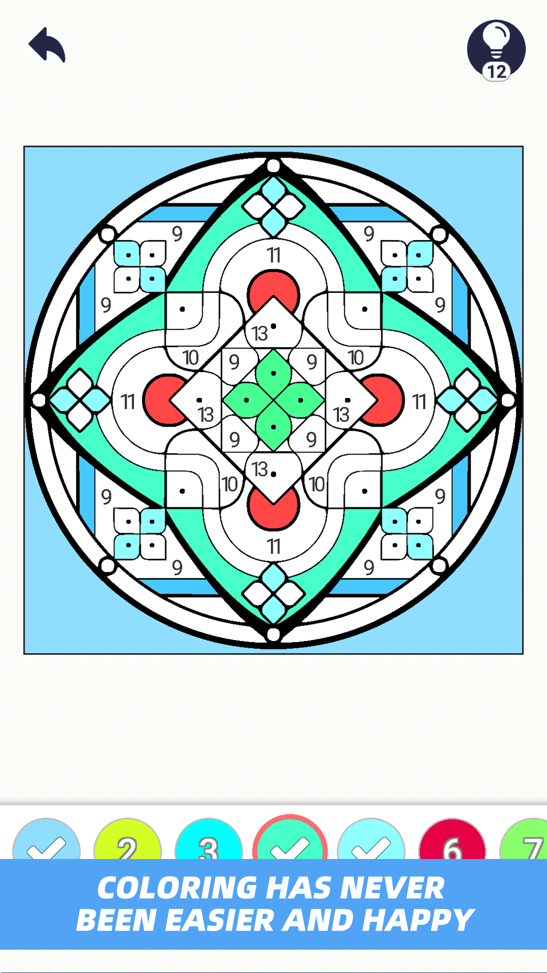 Number Painting - Classic Coloring Book Game Game Screenshot