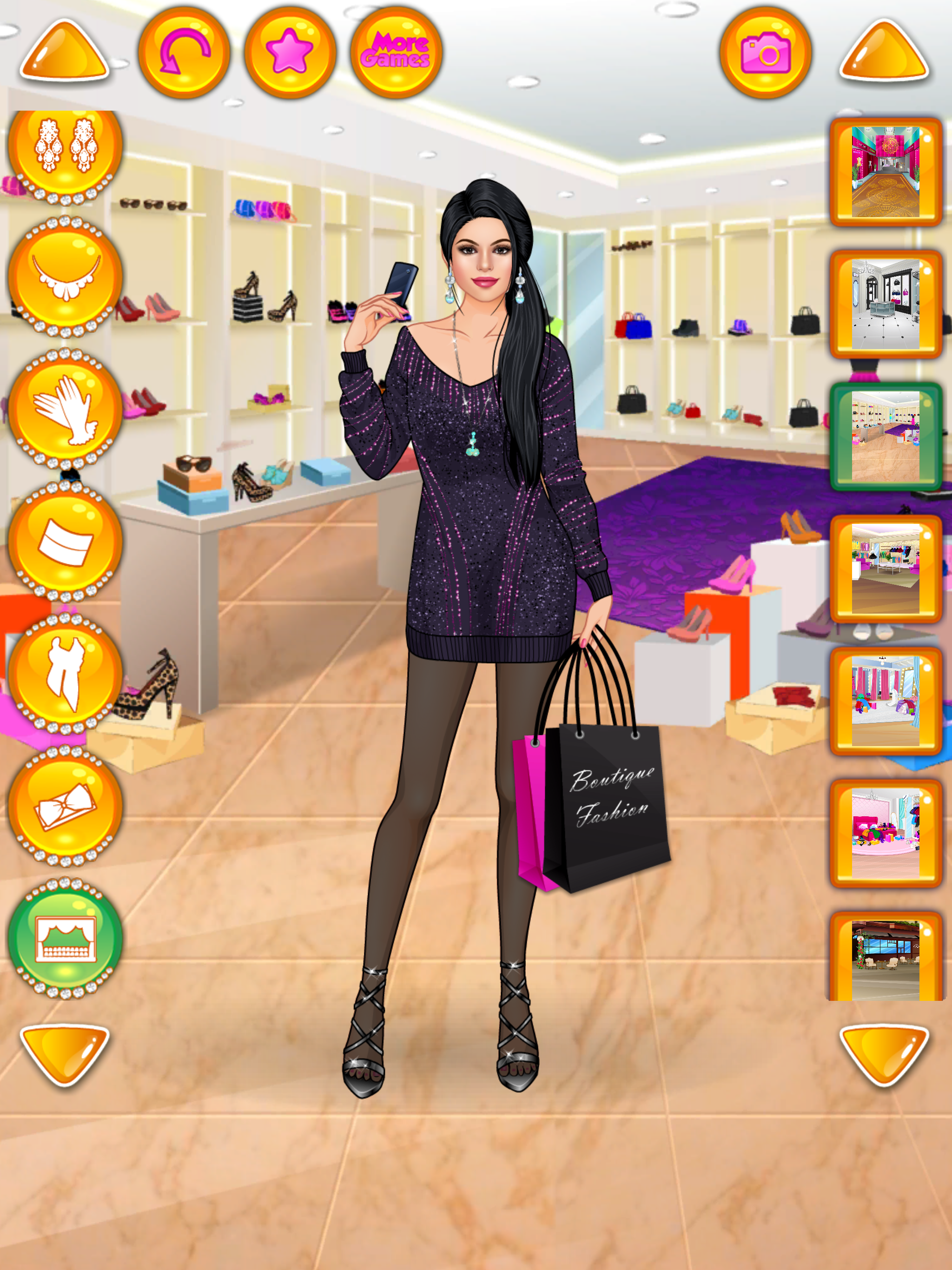 Rich Girl Shopping: Girl Games Game Screenshot
