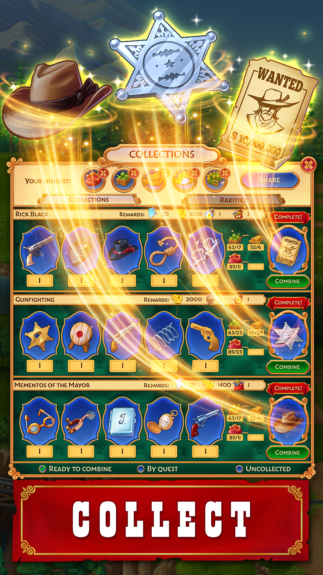 Скриншот игры Jewels of the Wild West・Match3