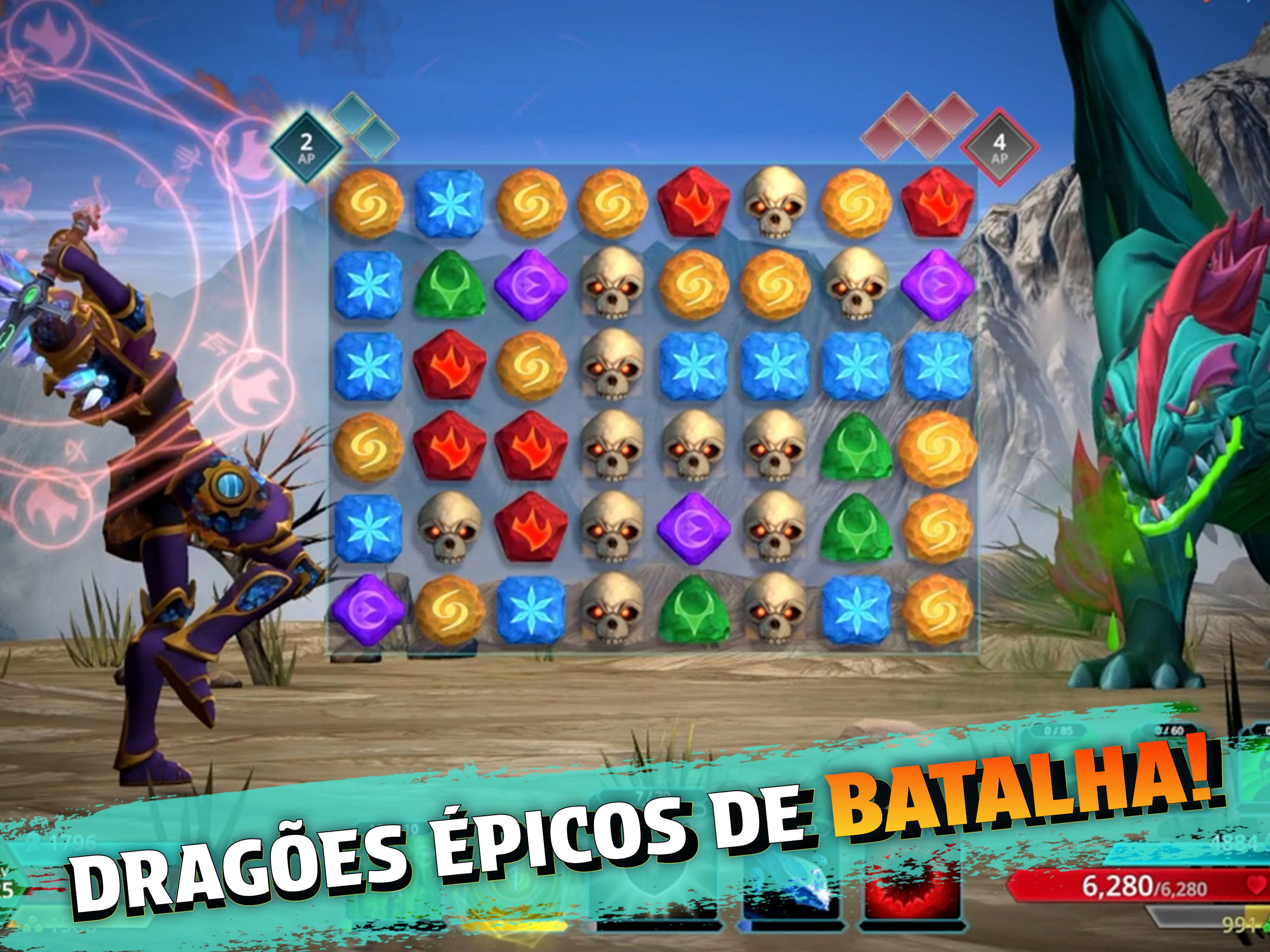 Captura de Tela do Jogo Puzzle Quest 3: RPG Match-3